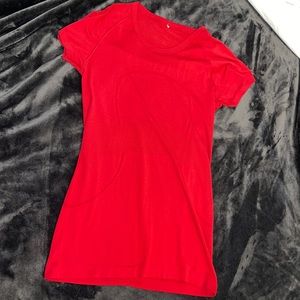 Swiftly tech short sleeve size 10 in red.